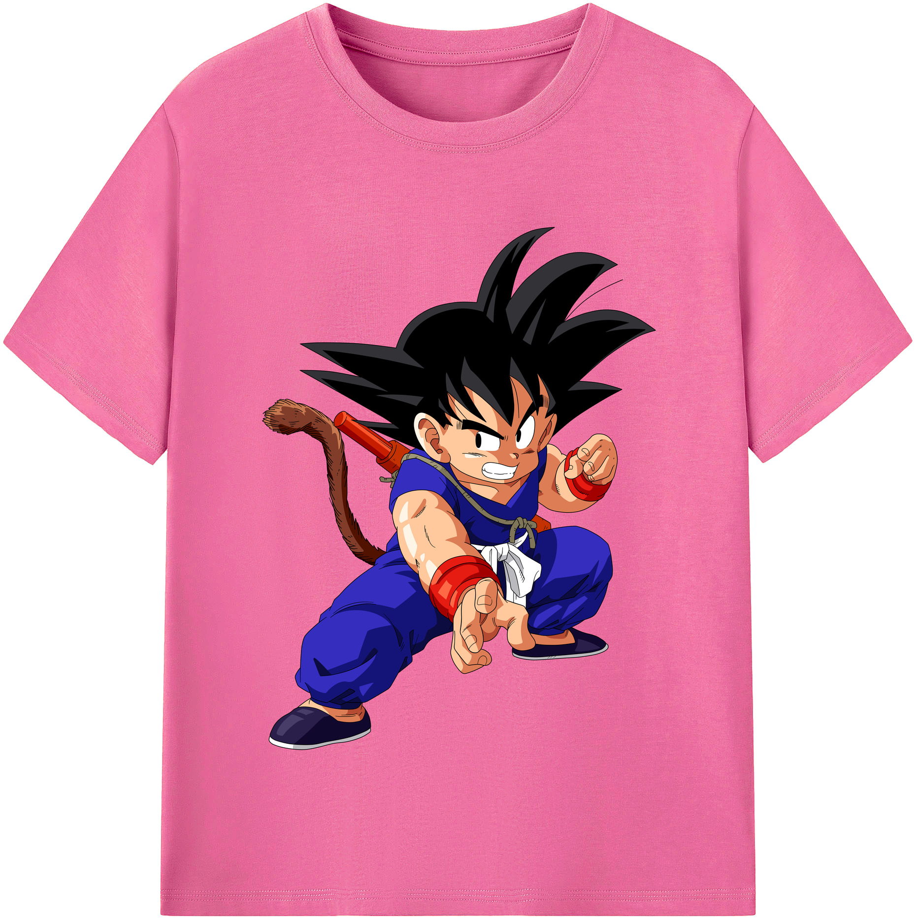 （画像用） ドラゴンボール 孫悟空（そん ごくう）Son Goku カカロット DRAGON BALL Kakarotto レディースカジュアルプリントTシャツ（綿100％）